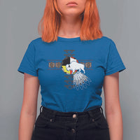 Native American White Buffalo T Shirt For Women Seven Sacred Grandfather Teachings - Wonder Print Shop