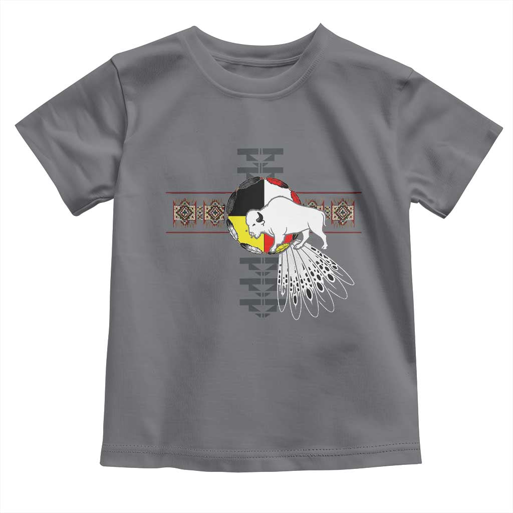 Native American White Buffalo Toddler T Shirt Seven Sacred Grandfather Teachings - Wonder Print Shop