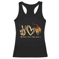 Peace Love Native Blood Racerback Tank Top Native American Feathers - Wonder Print Shop