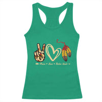 Peace Love Native Blood Racerback Tank Top Native American Feathers - Wonder Print Shop