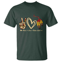 Peace Love Native Blood T Shirt Native American Feathers - Wonder Print Shop