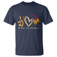 Peace Love Native Blood T Shirt Native American Feathers - Wonder Print Shop