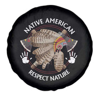 Native American Respect Nature Spare Tire Cover Indigenous Indian War Bonnet Tomahawks - Wonder Print Shop