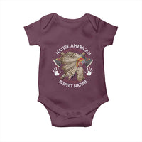 Native American Respect Nature Baby Onesie Indigenous Indian War Bonnet Tomahawks - Wonder Print Shop