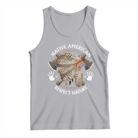 Native American Respect Nature Tank Top Indigenous Indian War Bonnet Tomahawks - Wonder Print Shop