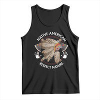 Native American Respect Nature Tank Top Indigenous Indian War Bonnet Tomahawks - Wonder Print Shop