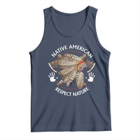 Native American Respect Nature Tank Top Indigenous Indian War Bonnet Tomahawks - Wonder Print Shop