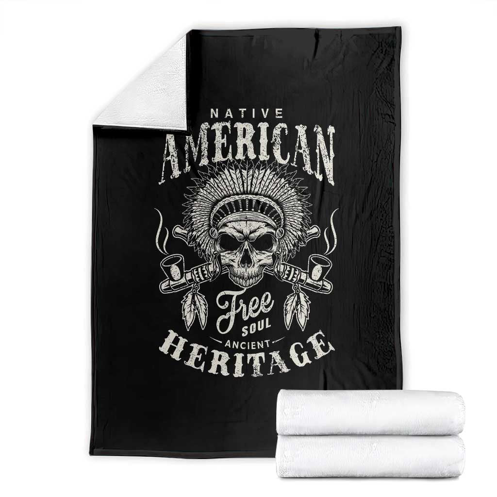 Native American Free Soul Ancient Heritage Throw Blanket Vintage Indian American Chief - Wonder Print Shop