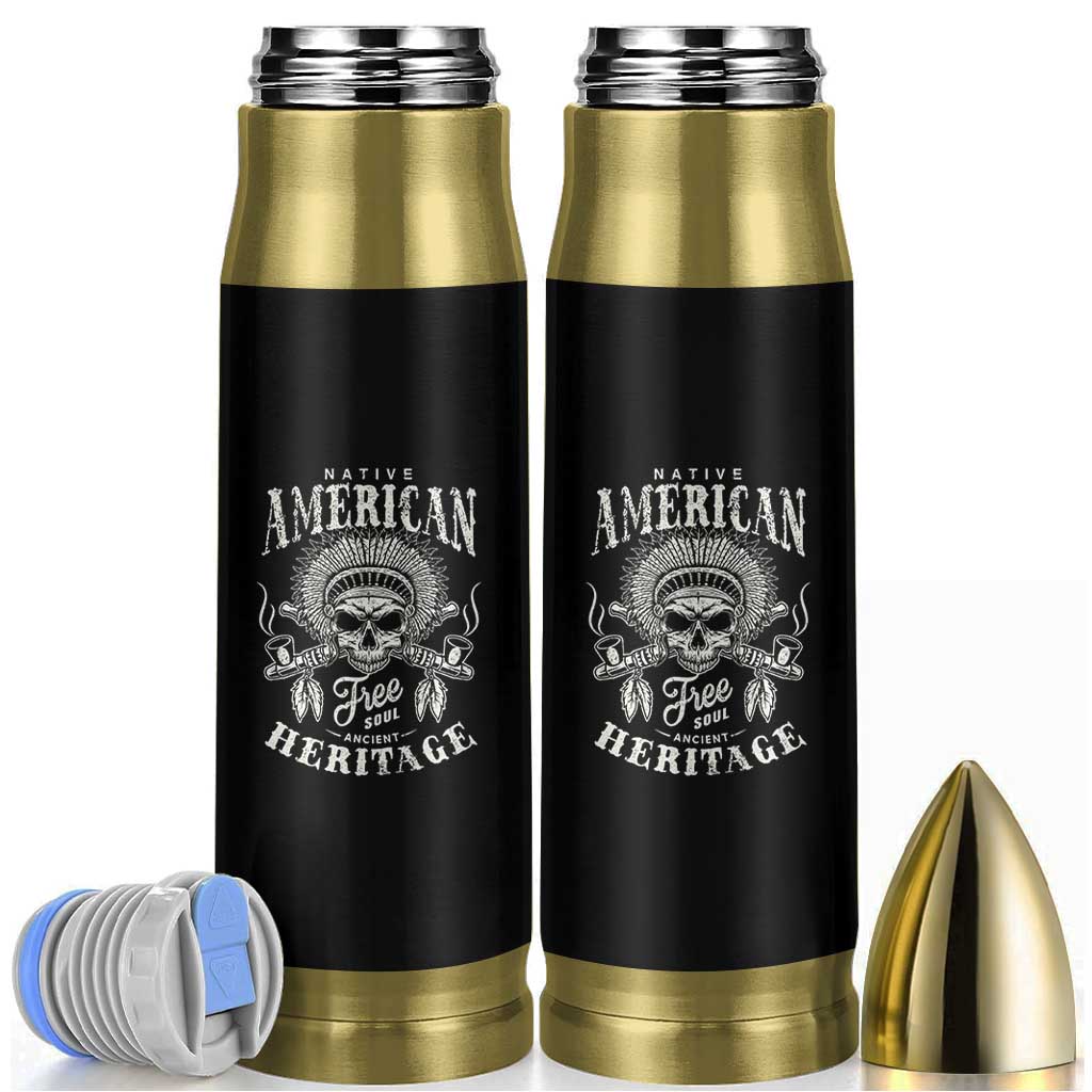 Native American Free Soul Ancient Heritage Bullet Tumbler Vintage Indian American Chief - Wonder Print Shop