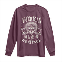 Native American Free Soul Ancient Heritage Long Sleeve Shirt Vintage Indian American Chief - Wonder Print Shop