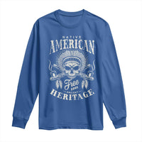 Native American Free Soul Ancient Heritage Long Sleeve Shirt Vintage Indian American Chief - Wonder Print Shop
