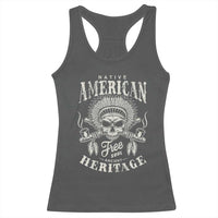 Native American Free Soul Ancient Heritage Racerback Tank Top Vintage Indian American Chief - Wonder Print Shop