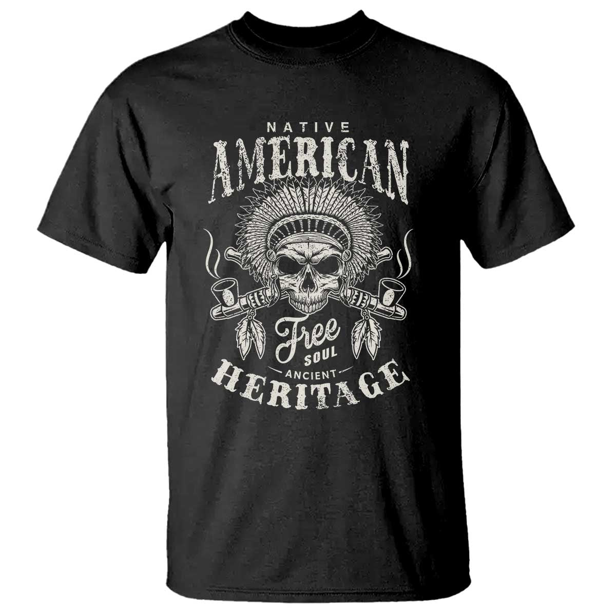 Native American Free Soul Ancient Heritage T Shirt Vintage Indian American Chief - Wonder Print Shop