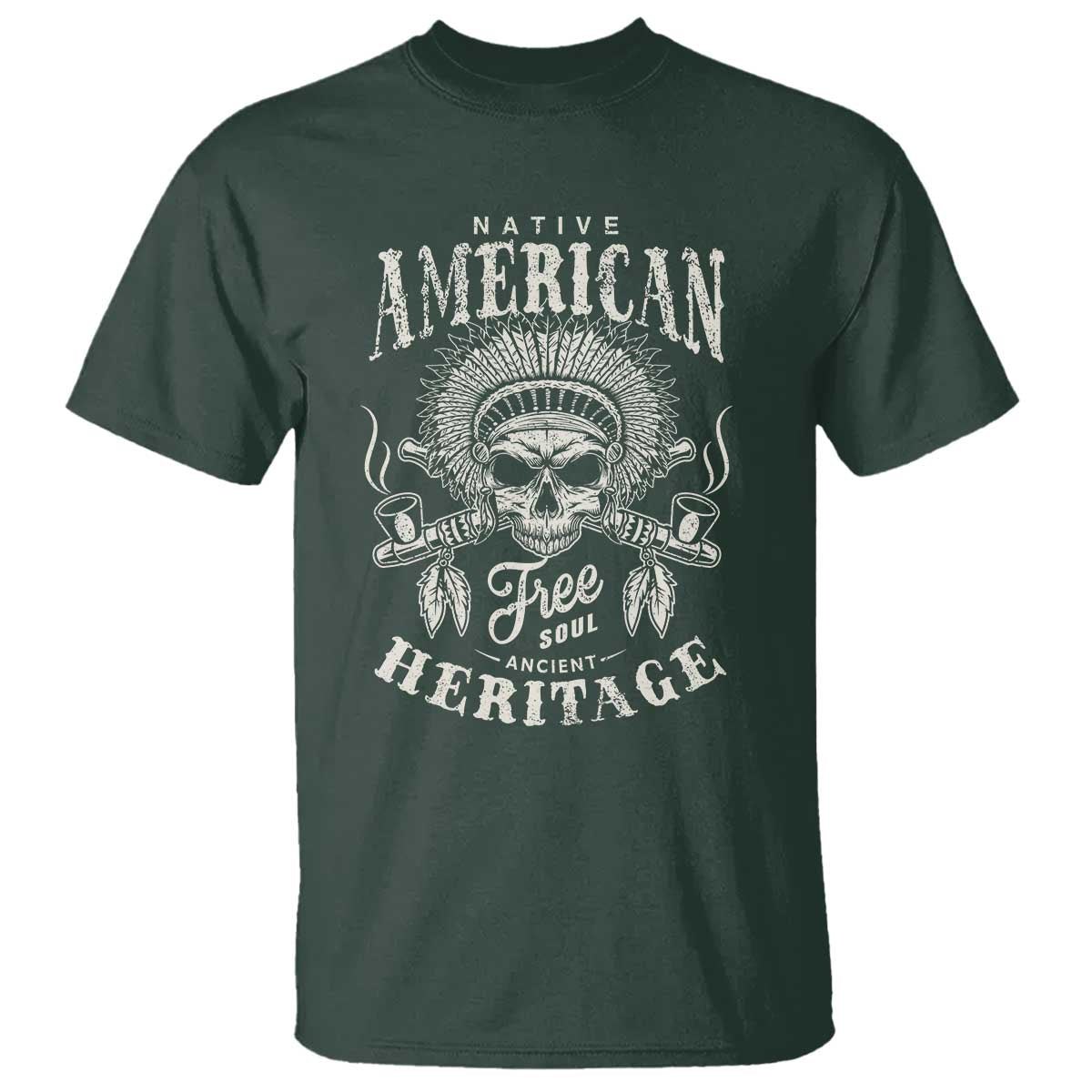 Native American Free Soul Ancient Heritage T Shirt Vintage Indian American Chief - Wonder Print Shop