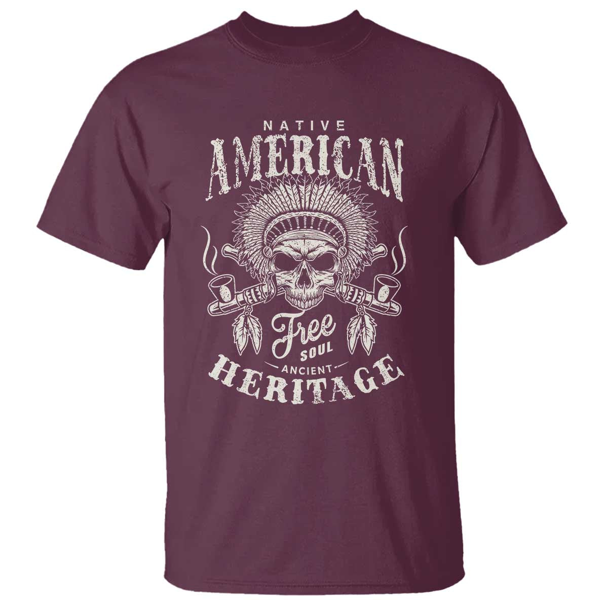 Native American Free Soul Ancient Heritage T Shirt Vintage Indian American Chief - Wonder Print Shop