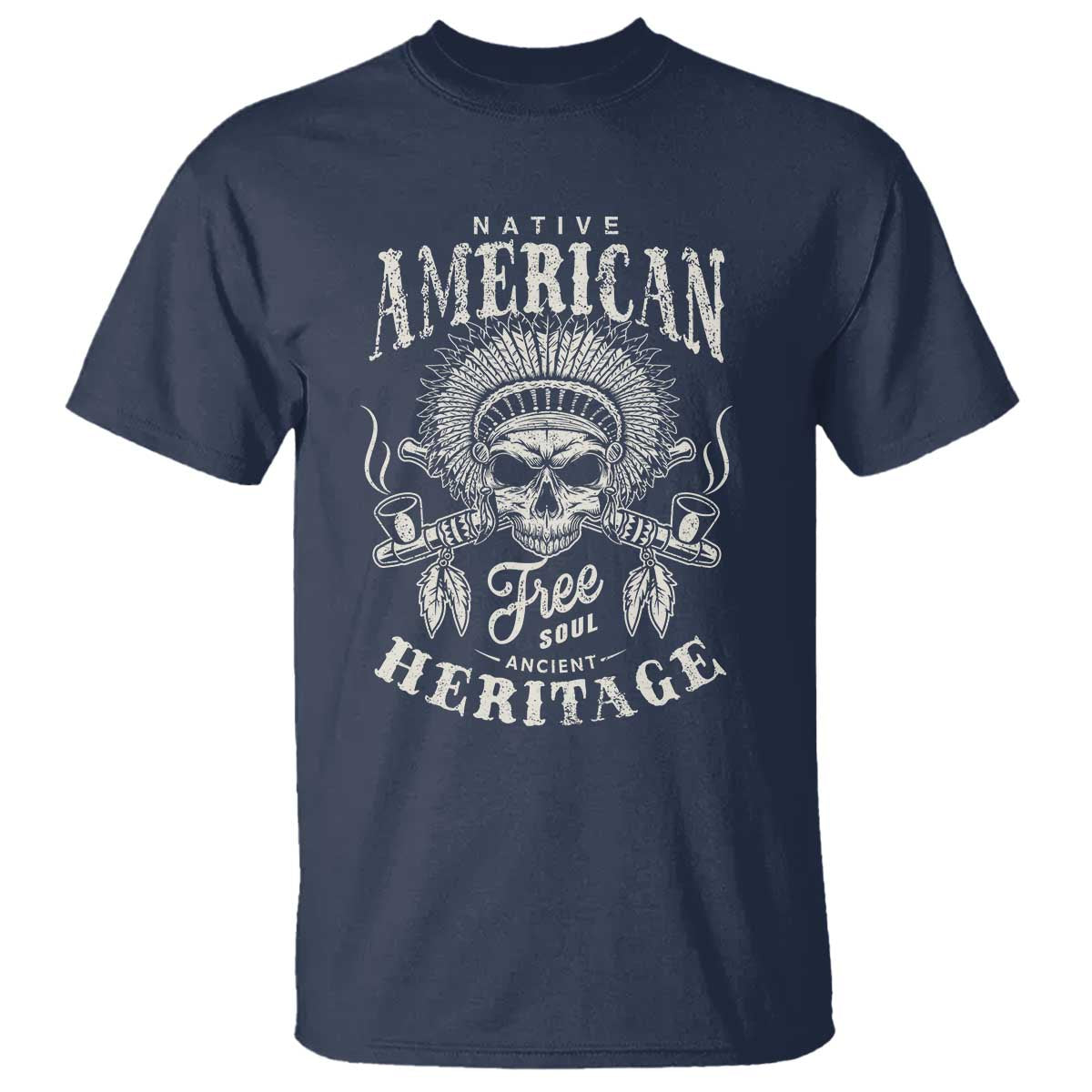 Native American Free Soul Ancient Heritage T Shirt Vintage Indian American Chief - Wonder Print Shop