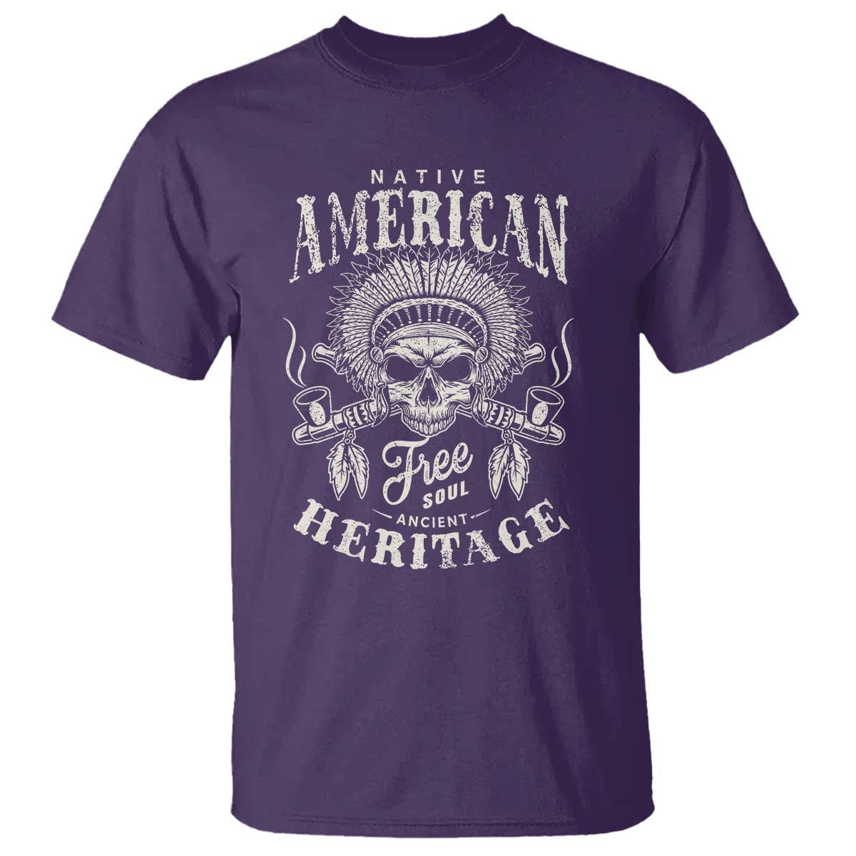 Native American Free Soul Ancient Heritage T Shirt Vintage Indian American Chief - Wonder Print Shop