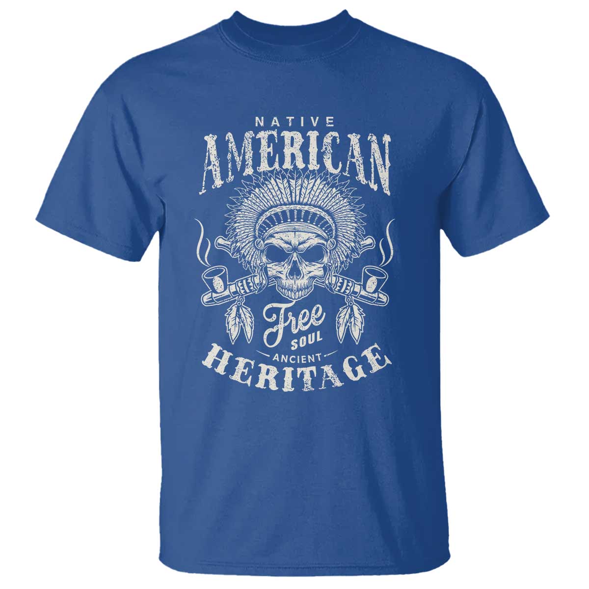 Native American Free Soul Ancient Heritage T Shirt Vintage Indian American Chief - Wonder Print Shop