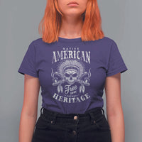 Native American Free Soul Ancient Heritage T Shirt For Women Vintage Indian American Chief - Wonder Print Shop