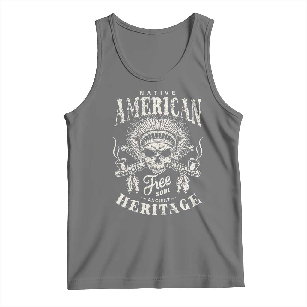 Native American Free Soul Ancient Heritage Tank Top Vintage Indian American Chief - Wonder Print Shop
