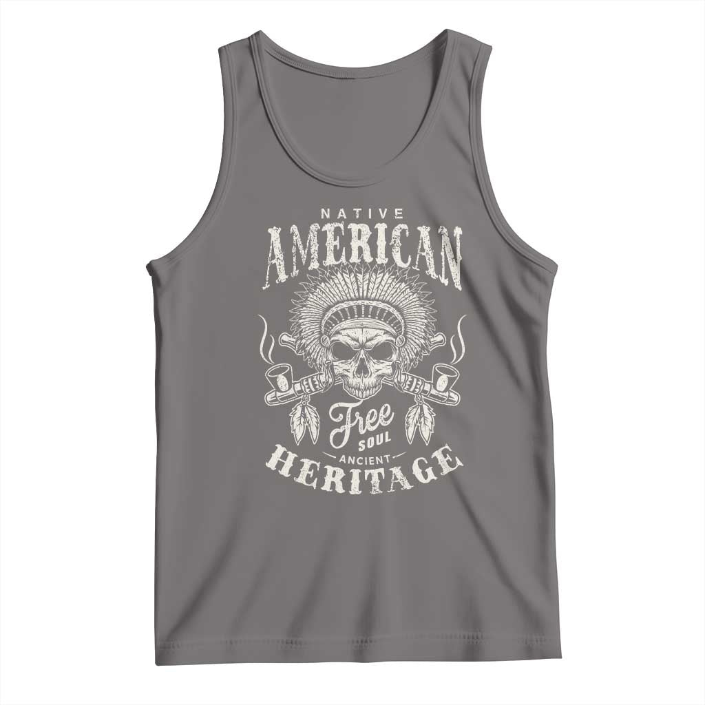 Native American Free Soul Ancient Heritage Tank Top Vintage Indian American Chief - Wonder Print Shop