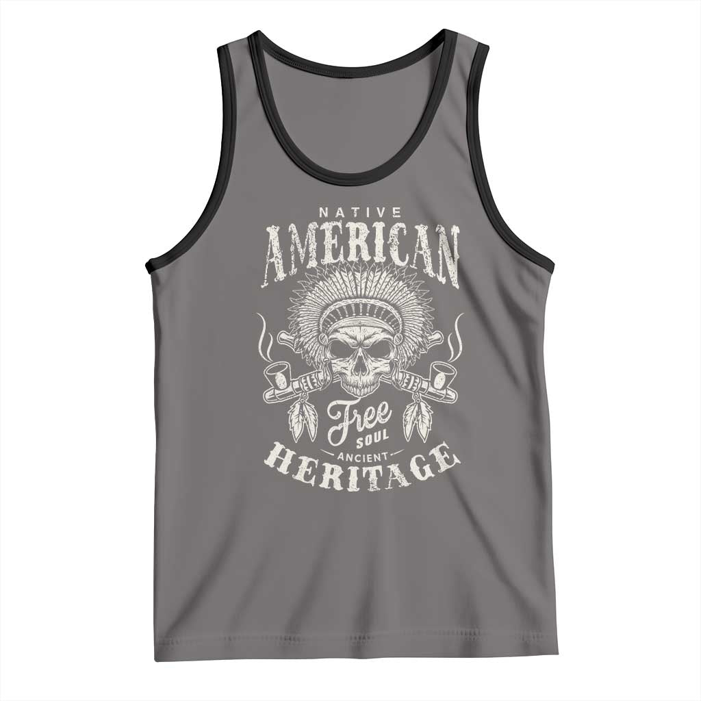 Native American Free Soul Ancient Heritage Tank Top Vintage Indian American Chief - Wonder Print Shop