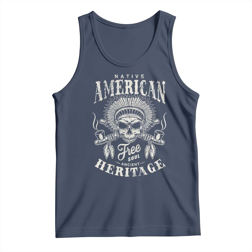 Native American Free Soul Ancient Heritage Tank Top Vintage Indian American Chief - Wonder Print Shop