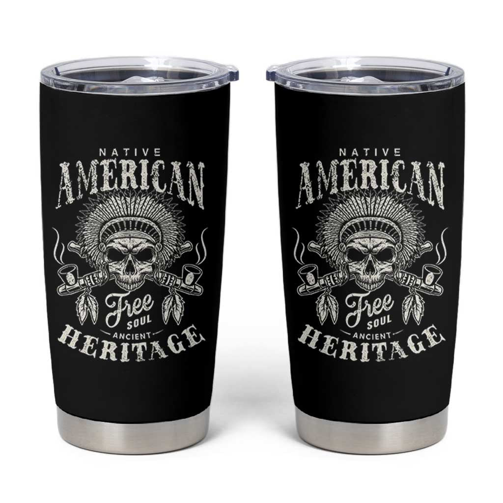 Native American Free Soul Ancient Heritage Tumbler Cup Vintage Indian American Chief - Wonder Print Shop