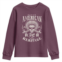 Native American Free Soul Ancient Heritage Youth Sweatshirt Vintage Indian American Chief - Wonder Print Shop