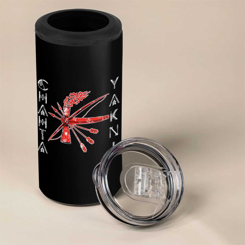 Chahta Yakni Tribe 4 in 1 Can Cooler Tumbler Native American Indian Choctaw Nation Culture - Wonder Print Shop