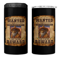 Funny Wanted El Squatcho 4 in 1 Can Cooler Tumbler Hide And Seek Champion Western Poncho Mexican Bigfoot - Wonder Print Shop