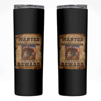 Funny Wanted El Squatcho Skinny Tumbler Hide And Seek Champion Western Poncho Mexican Bigfoot - Wonder Print Shop