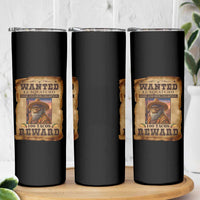 Funny Wanted El Squatcho Skinny Tumbler Hide And Seek Champion Western Poncho Mexican Bigfoot - Wonder Print Shop