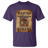 Funny Wanted El Squatcho T Shirt Hide And Seek Champion Western Poncho Mexican Bigfoot - Wonder Print Shop