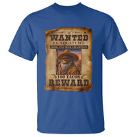 Funny Wanted El Squatcho T Shirt Hide And Seek Champion Western Poncho Mexican Bigfoot - Wonder Print Shop