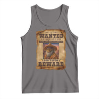 Funny Wanted El Squatcho Tank Top Hide And Seek Champion Western Poncho Mexican Bigfoot - Wonder Print Shop