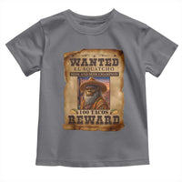 Funny Wanted El Squatcho Toddler T Shirt Hide And Seek Champion Western Poncho Mexican Bigfoot - Wonder Print Shop