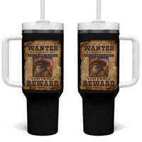 Funny Wanted El Squatcho Tumbler With Handle Hide And Seek Champion Western Poncho Mexican Bigfoot - Wonder Print Shop