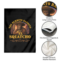 Funny The Burrito Bandito El Squatcho Garden Flag Western Poncho Mexican Bigfoot - Wonder Print Shop