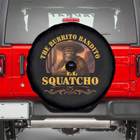 Funny The Burrito Bandito El Squatcho Spare Tire Cover Western Poncho Mexican Bigfoot - Wonder Print Shop