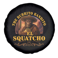 Funny The Burrito Bandito El Squatcho Spare Tire Cover Western Poncho Mexican Bigfoot - Wonder Print Shop