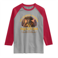 Funny The Burrito Bandito El Squatcho Raglan Shirt Western Poncho Mexican Bigfoot - Wonder Print Shop
