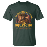 Funny The Burrito Bandito El Squatcho T Shirt Western Poncho Mexican Bigfoot - Wonder Print Shop