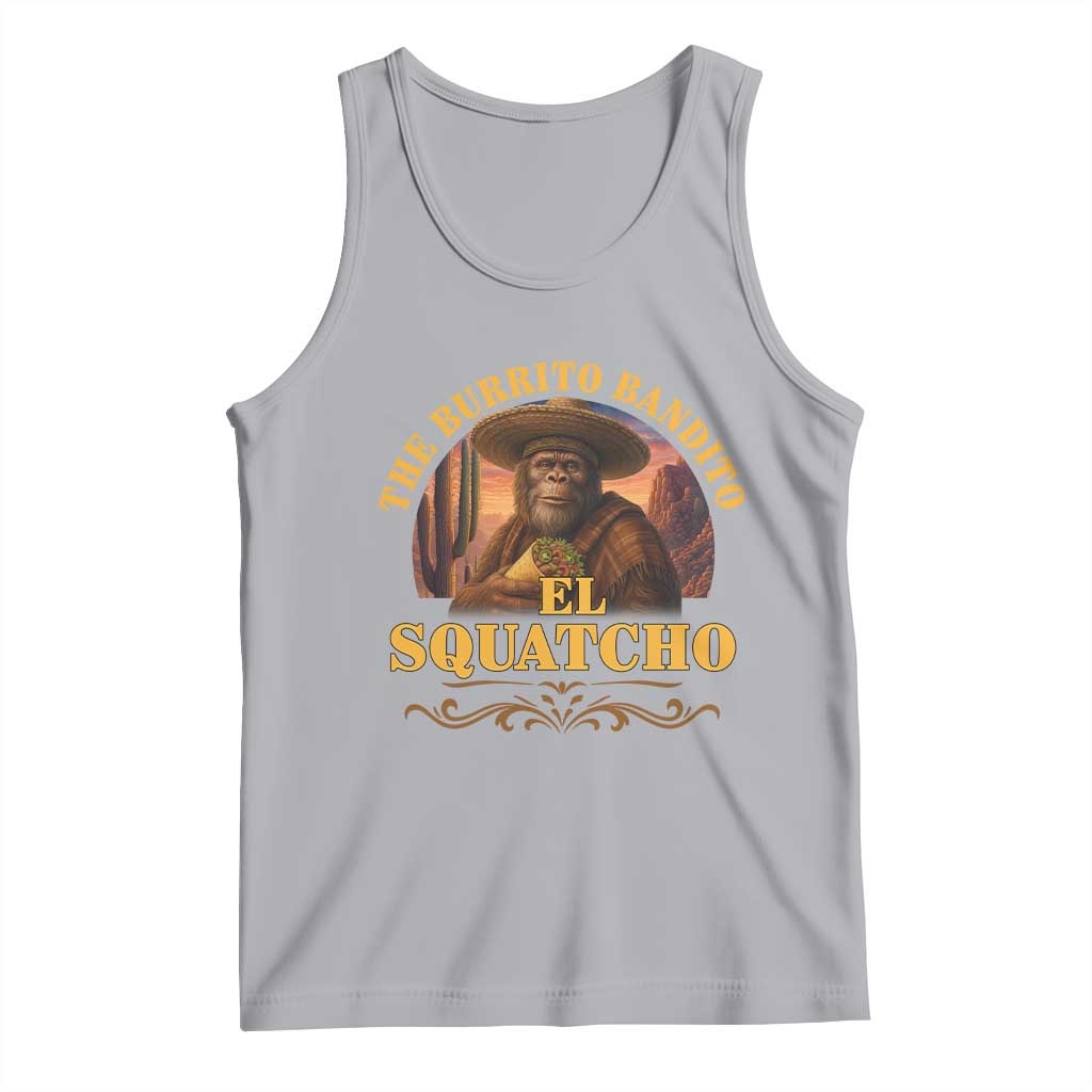 Funny The Burrito Bandito El Squatcho Tank Top Western Poncho Mexican Bigfoot - Wonder Print Shop