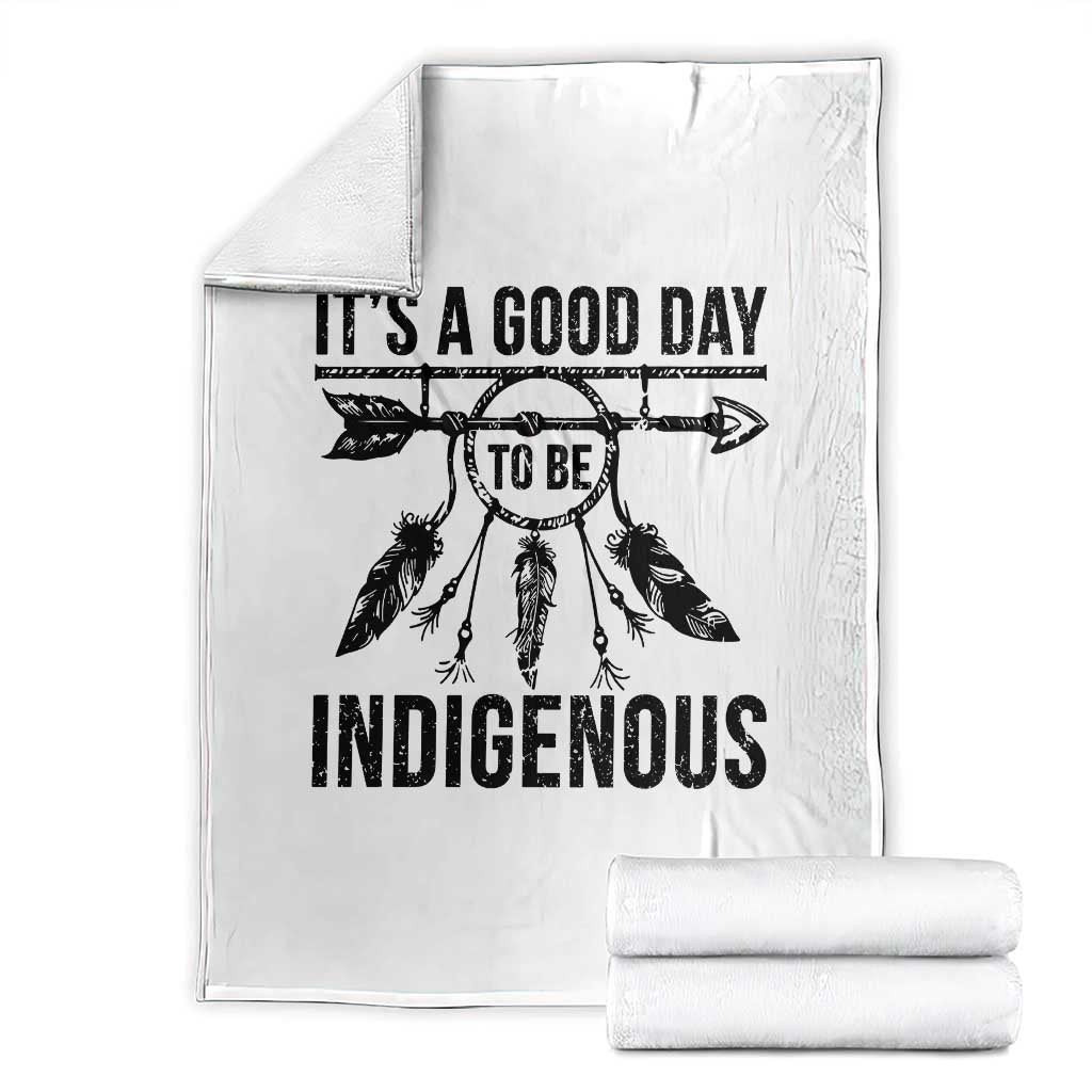 Native American Its A Good Day To Be Indigenous Throw Blanket Dreamcatcher Feathers - Wonder Print Shop