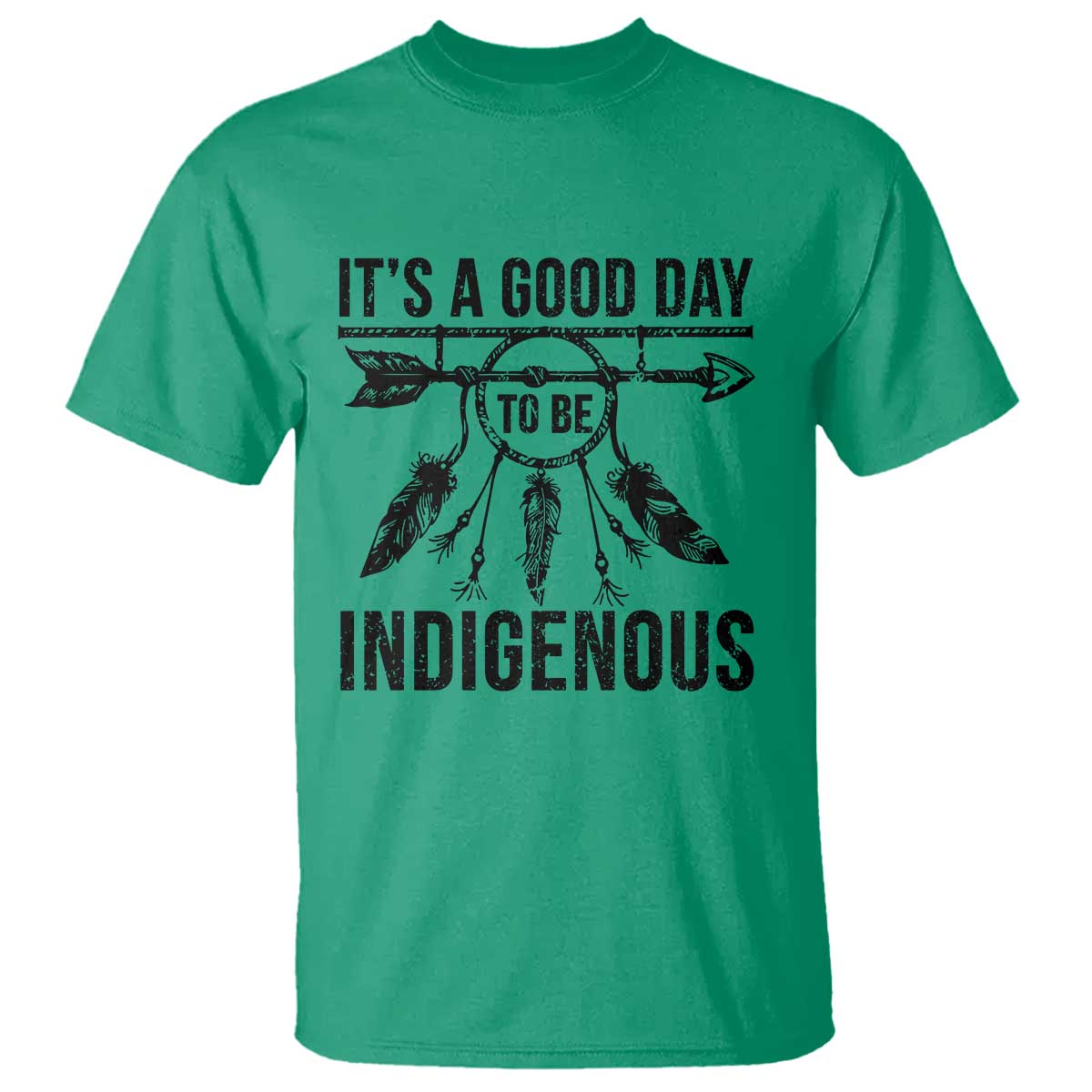 Native American Its A Good Day To Be Indigenous T Shirt Dreamcatcher Feathers - Wonder Print Shop