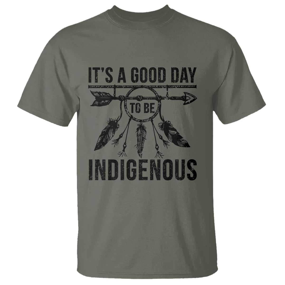 Native American Its A Good Day To Be Indigenous T Shirt Dreamcatcher Feathers - Wonder Print Shop