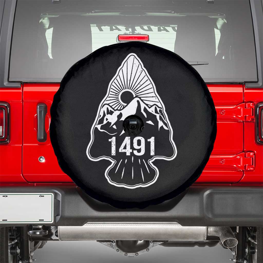 Proud Native American 1491 Pre Columbus Indigenous Arrowhead Spare Tire Cover - Wonder Print Shop