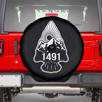 Proud Native American 1491 Pre Columbus Indigenous Arrowhead Spare Tire Cover - Wonder Print Shop