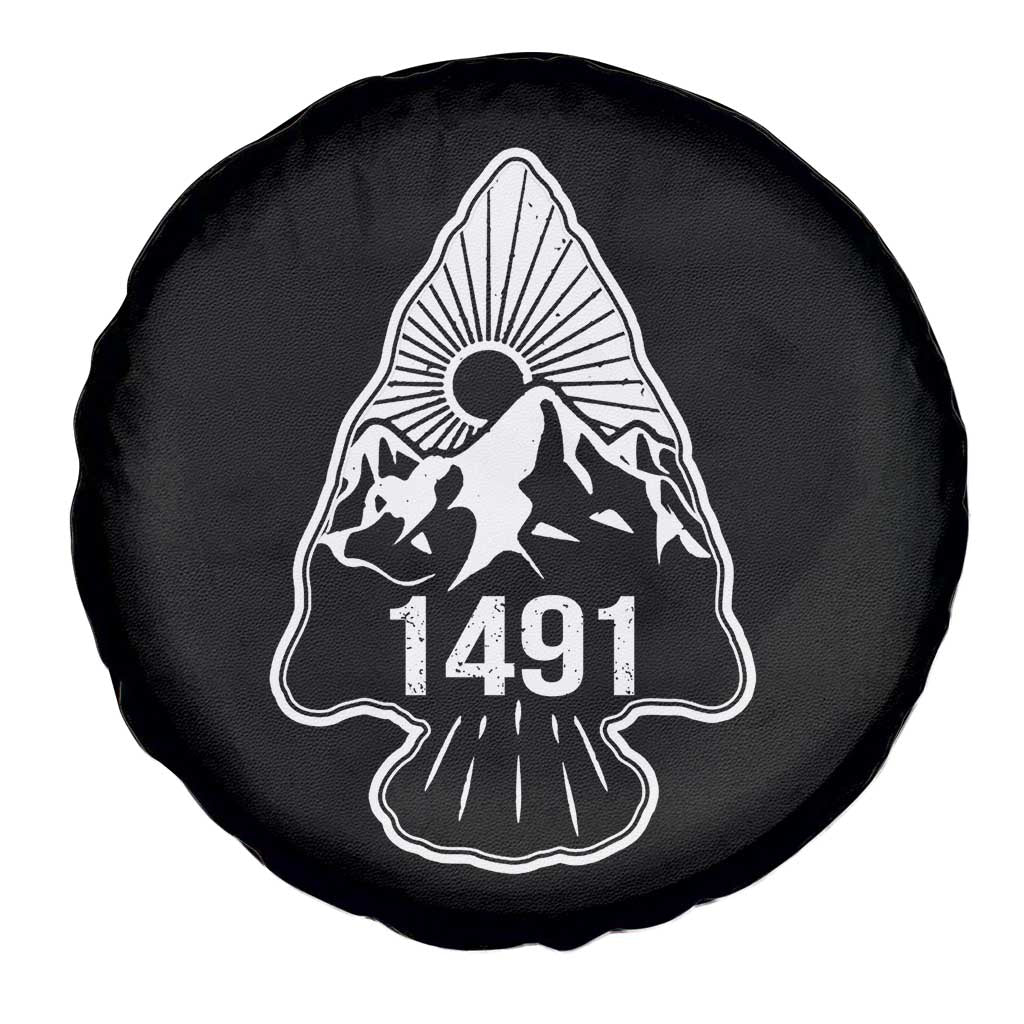 Proud Native American 1491 Pre Columbus Indigenous Arrowhead Spare Tire Cover - Wonder Print Shop